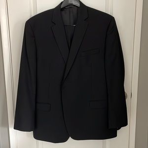 Ralph Lauren 2-piece Black Suit. Jacket size 46R, pants 38-30.